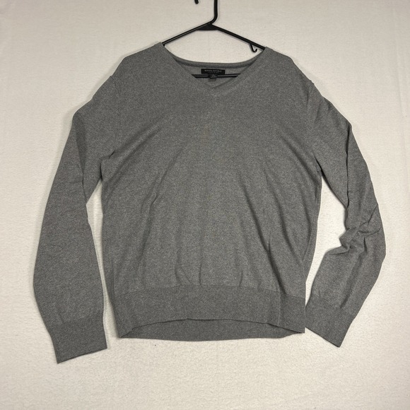 Banana Republic Other - Banana Republic Sweater Mens Large Silk Cashmere Gray Luxury Blend V-Neck Preppy
